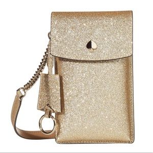 Kate Spade Glitter North South Flap Crossbody Bag